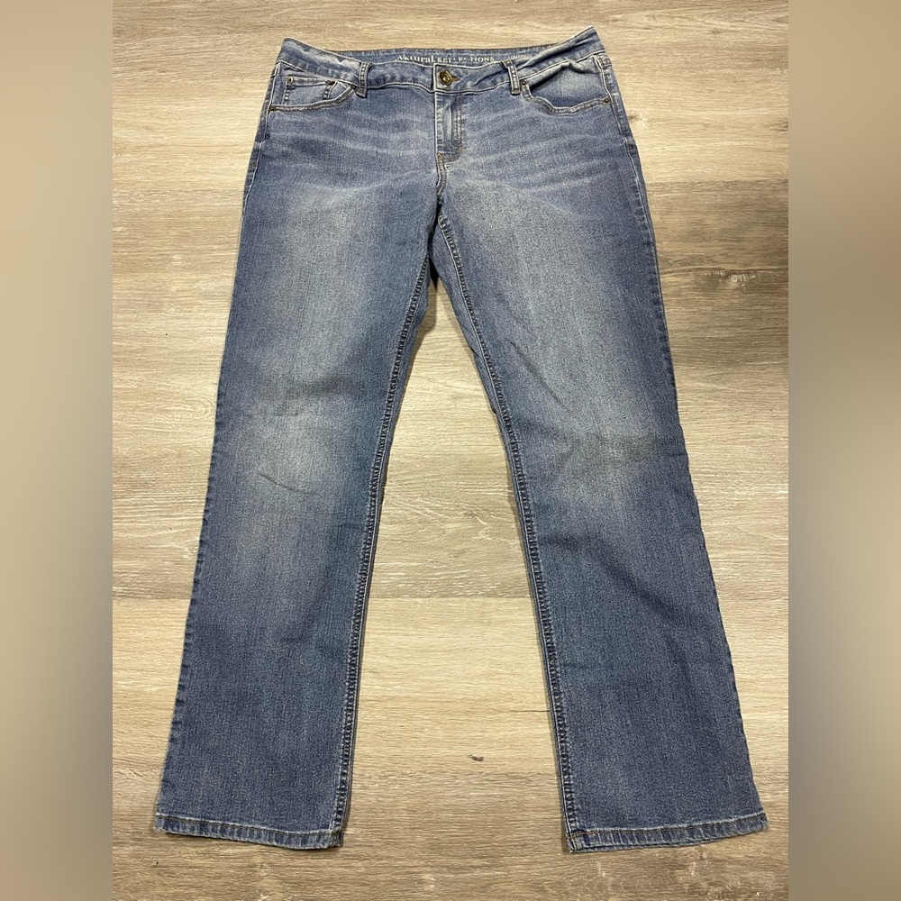 Natural Reflections Comfort Stretch Denim Jeans Straight Leg Women’s Size 14A‎